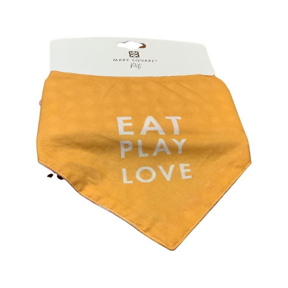 Eat Play Love Reversible Cotton Dog Bandana